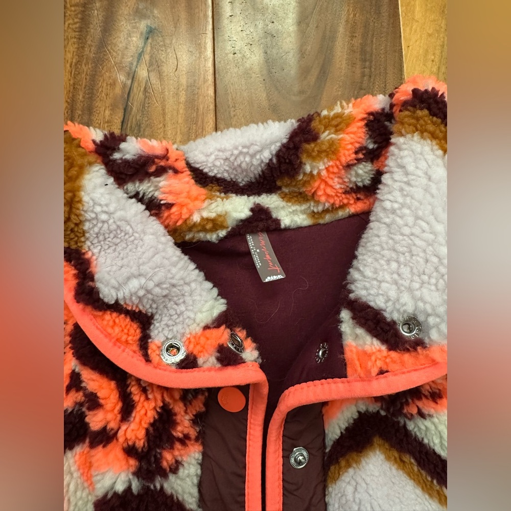 Free People Movement Hit The Slopes Printed Fleece Jacket - Picture 8 of 8